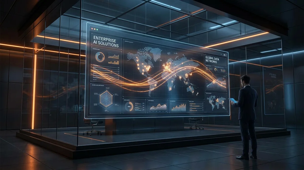 QuickBizz enterprise technology visualization with connected business dashboards